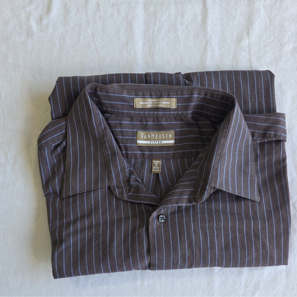 Men's Long Sleeve Button Down Dress Shirt XXL - Van Heusen